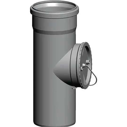 WOLF Revisionsrohr Ø 80 mm aus Polypropylen bis 120° C - 2651510 Neue Ware