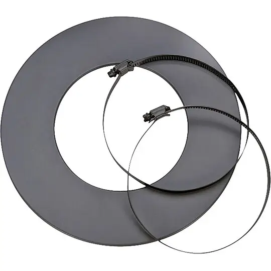 Top-Angebot Rosette Ø 100 mm mit Klemmschellen, schwarz