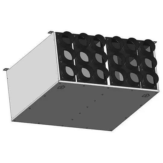WOLF Luftverteiler DN 160 für CWL-F-300 - 2x 9 Stutzen DN75 mit je 5 Rohrkappen - 2577607 Schnäppchen