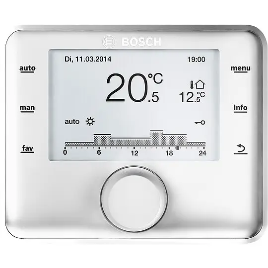 BOSCH raumtemperaturgeführter Regler CR 800, für bis 8 Heizkreise und 2 WW-Ladekreise - 7738114078 Billig
