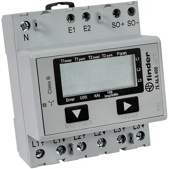 Markenware WOLF Energiezähler 3-phasig mit SO-Schnittstelle - 2748849
