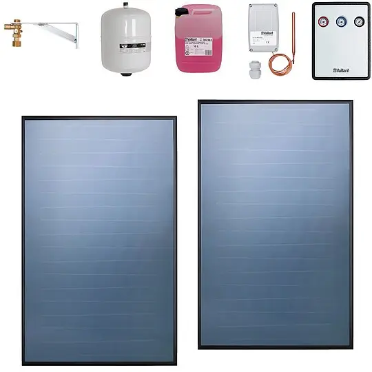 Vaillant Solarthermie-Paket 9.601/6 - 2 Kollektoren VFK 145 V zur solaren Nachrüstung - 5,02 m² - 0010042376 Top-Angebot