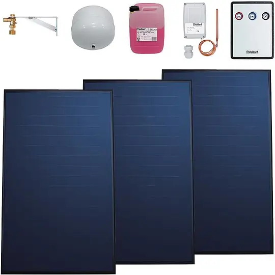 Vaillant Solarthermie-Paket 9.607/6 - 3 Kollektoren VFK 155 V zur solaren Nachrüstung - 7,53 m² - 0010042389 Sonderangebot