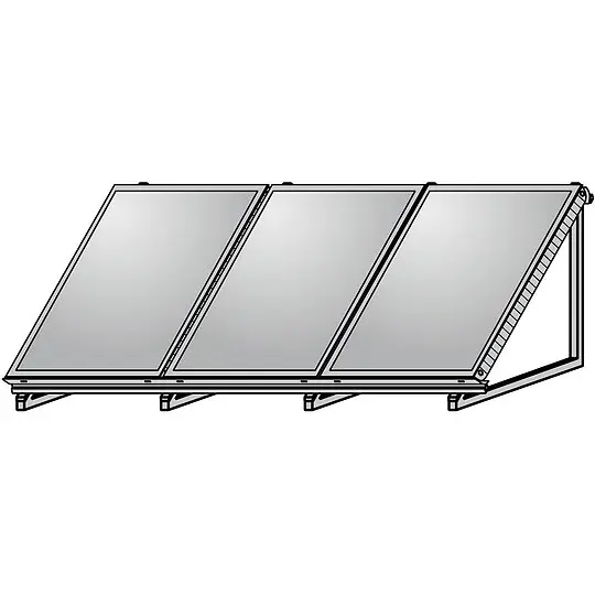 Nur Heute WOLF AluFlex-U Aufstellgerüste hochkant für 3 Kollektoren TopSon F3-1 / CFK-1 - 2484084