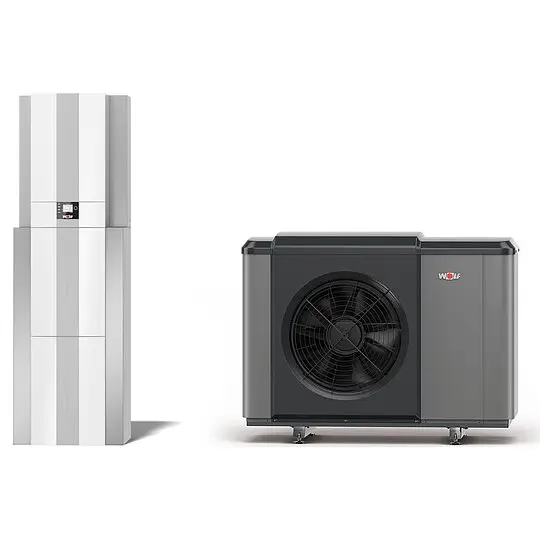 Direktkauf WOLF Wärmepumpen-Center CHC-Monoblock 10/200-35 inklusive CHA10/400V, Warmwasserspeicher, Reihenpufferspeicher + Bedienmodul - 9146839