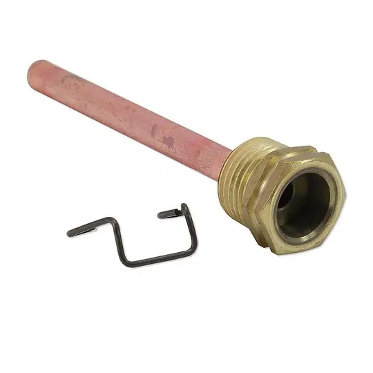 Tauchhülse 1/2'' für Temperatur-Fühler - Tauchrohr-Innen-Ø 7 mm - L 120 mm - mit Halteklammer Günstig
