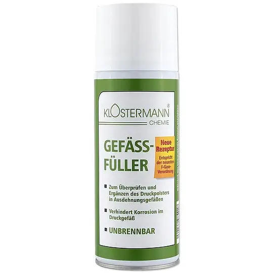 KLOSTERMANN Gefäß-Füller (nicht brennbar) für Druck-Ausdehnungsgefäße - Druckflasche 5,5 bar / 400 ml - 4918 Kostenloser Versand