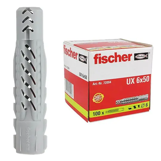100 Stk. Fischer Universaldübel UX 6 x 50 - 72094 Jetzt Bestellen