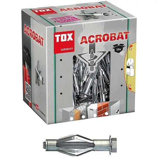Markenware TOX Metall-Hohlraumdübel Acrobat M8 x 55 mm - 25 Stück - 035101171