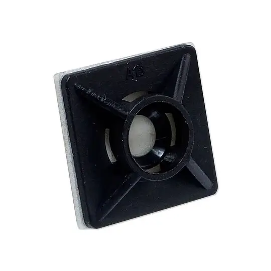 Klebesockel 19 x 19 mm für Kabelbinder bis 3,6 mm - Farbe schwarz - Beutel 100 Stück Top-Seller