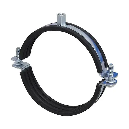 Saisonangebot Doppel-Schraubrohrschelle für Rohr 131 - 135 mm mit Schallschutzeinlage