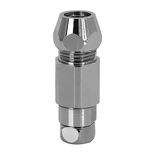 ASW Rückflußverhinderer 3/8'' + Überwurfmutter 3/8'' - mit Quetschverschraubung - Messing verchromt Knallerangebot