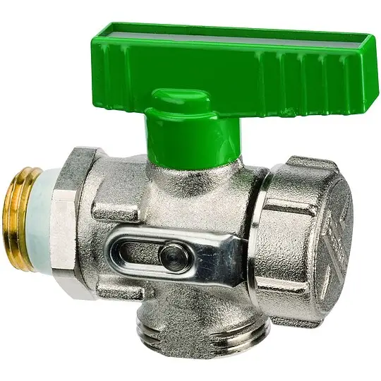Neu SIMPLEX KFE-Kugelhahn 1/2'' Eckform für Trinkwasser (DVGW) - selbstdichtend - PN16 - vernickelt
