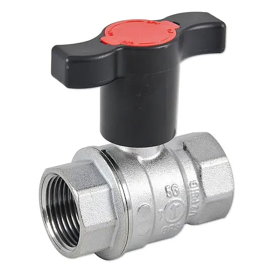 Kugelhahn 1/2'' IG x 1/2'' IG - Messing verchromt - mit verlängertem T-Griff - R851TX003 Echt