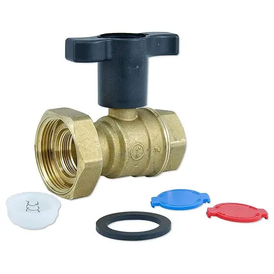 Begrenztes Angebot Pumpen-Kugelhahn Messing 1'' IG x 1 1/2'' Überwurfmutter, mit Schwerkraftbremse - R285FY001