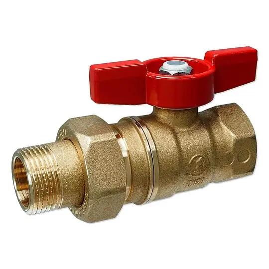 Kostenloser Versand Kugelhahn mit Verschraubung 3/4'' IG x 3/4'' AG