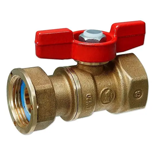 Billig Kugelhahn 3/4'' IG x 1'' IG mit Überwurfmutter flachdichtend