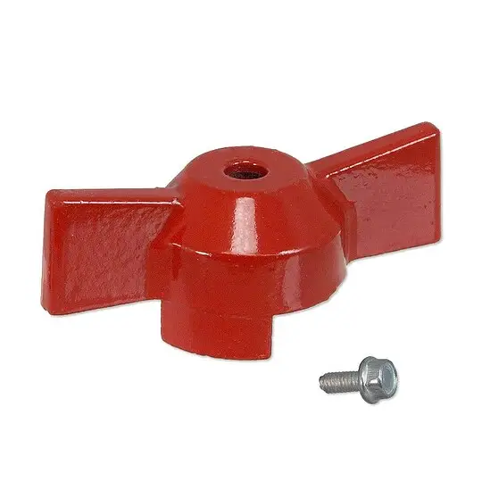 Flügelgriff rot für Kugelhahn - Größe 2 Mega-Angebot