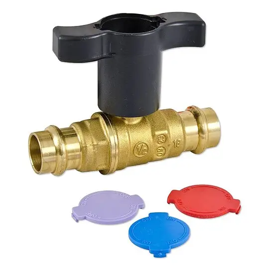 Neuheit Giacomini Press-Kugelhahn für Solar - 18 mm x 18 mm - voller Durchgang - max. 180°C