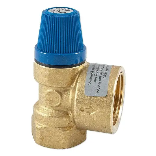 Caleffi Sicherheitsventil 1/2'' IG für Brauchwasser - 6 bar - bis 100°C - Auslass 3/4'' IG - 531460 Garantierte Lieferung