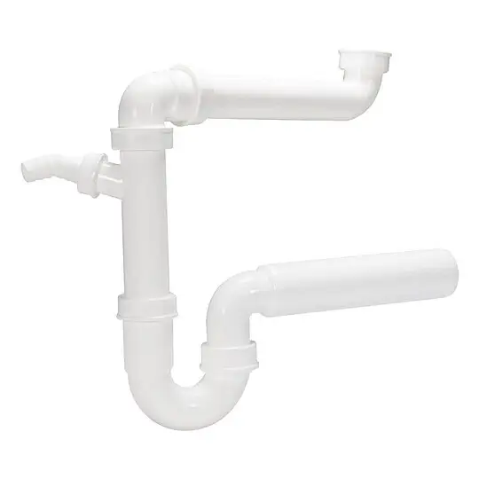 Raumsparsifon DN 40 (1 1/2'') für Spüle - mit Schlauchanschluß DN 20 (3/4'') - Abgangsrohr DN 50 Sofort Bestellen