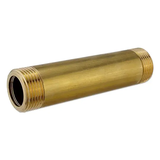 Kracherpreis Messing Langnippel - Distanzstück für Wasserzähler / Wärmezähler - 1'' x 130 mm