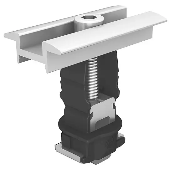 Top-Angebot K2 Systems PV-Befestigung silberne Modulmittelklemme für Rahmenhöhe 25-40 mm für Single- und SolidRail-System