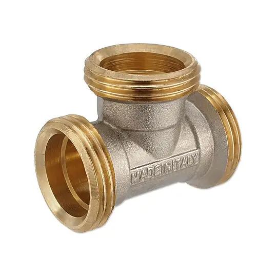 Billig Messing T-Stück für Klemmringverschraubung 3/4'' Eurokonus