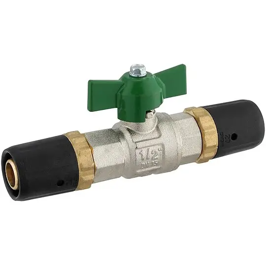 Direkt Vom Hersteller Steck-Kugelhahn 20 x 2 mm für Trinkwasser - Flügelgriff grün für Mehrschicht-Verbundrohr