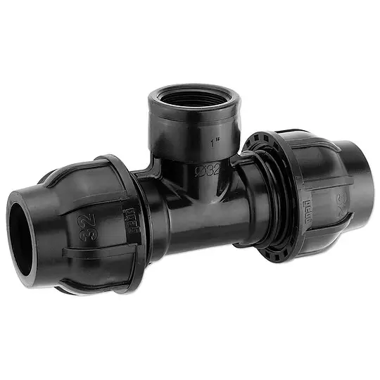 Solange Der Vorrat Reicht GEBO-Plast-Klemmverbinder T-Stück 32 mm x 1'' Innengewinde x 32 mm - für PE-Rohre - 13043203