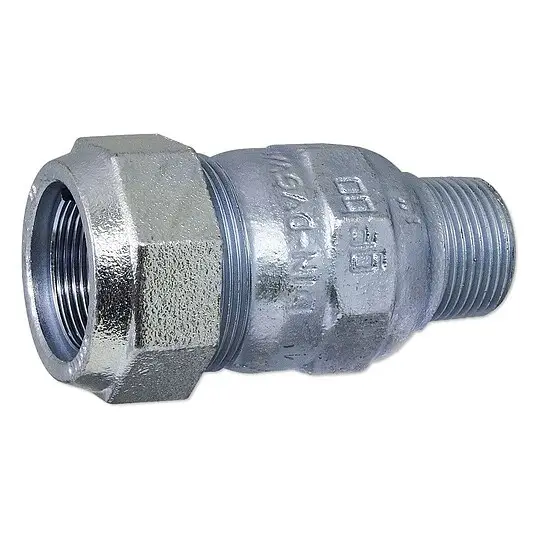 Kostenloser Rückversand GEBO-Temperguss-Klemmverbinder für Stahlrohre - Übergang 33,7 mm x 1'' AG - 01.150.00.03