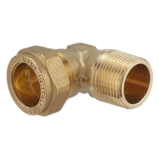 Klemmverschraubung für Kupferrohre - Winkel 28 mm x 1'' AG für Heizung und Trinkwasser Super-Preis