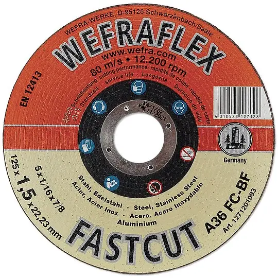WEFRA Trennscheibe Fastcut für Metall - 125 x 1,5 x 22,23 mm - 1271201093 Neuheit