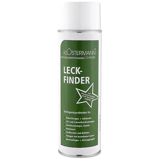 Neuheit Leckfinder-Spray in 400 ml Spraydose - DIN-DVGW-geprüft und zugelassen