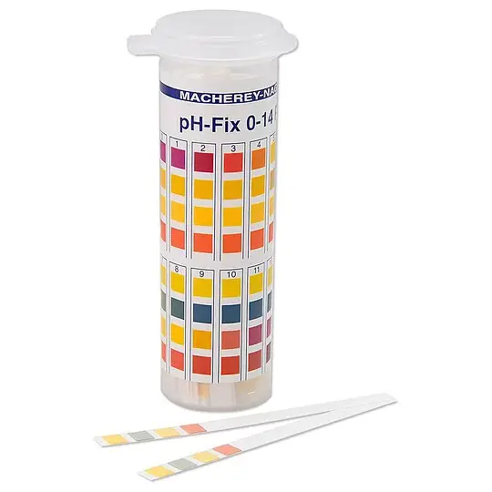 Billig pH-Fix Schnelltest-Stäbchen zur Bestimmung des pH-Wertes (pH 0 bis 14) - Dose mit 100 Stäbchen