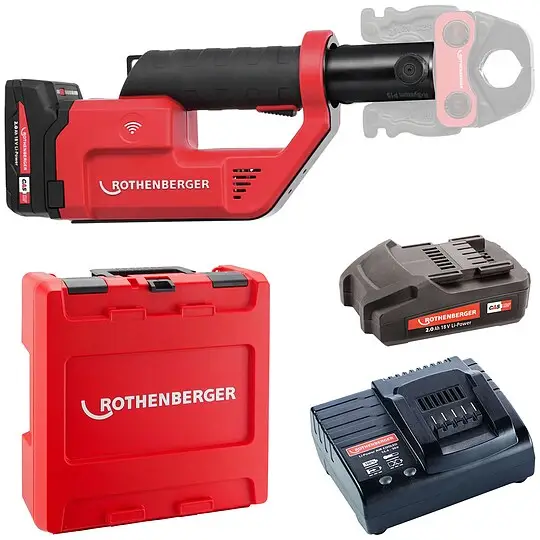Preis Gesenkt ROTHENBERGER ROMAX Compact 3 Basic Set - inkl. 2 Akkus 2,0 Ah, Schnellladegerät und System-Box