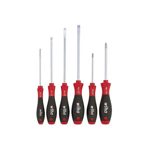 Wiha SoftFinish® Schlitz/Kreuzschlitz-Set 6-teilig - 302 HK6 SO - Rundklingen - 07152 Sonderangebot