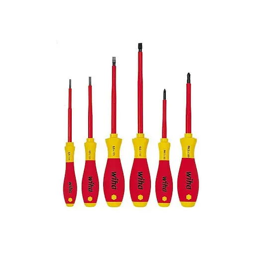 Solange Der Vorrat Reicht Wiha SoftFinish® electric Schlitz/Kreuzschlitz-Set 6-teilig - 320N K6 - VDE- und GS-geprüft - 00833