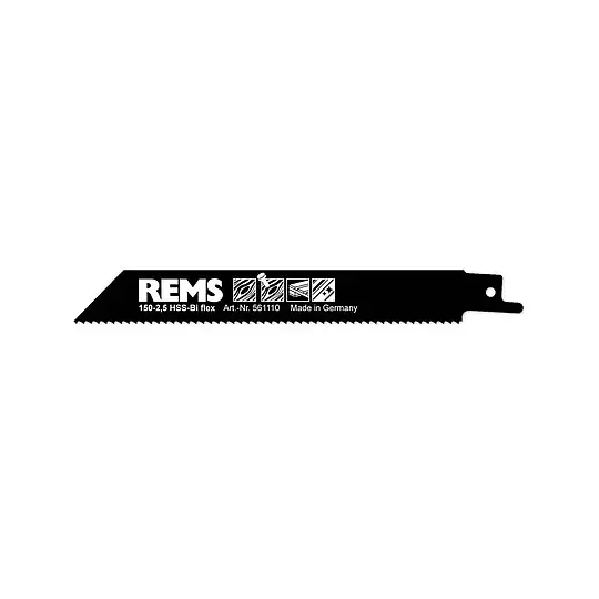 REMS HSS-Universal-Sägeblätter für Holz und Metall - 5er-Pack - Länge 150 mm - Zahnteilung 2,5 mm - 561110 R05 Meistverkauft