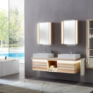 Neuheit Thielemeyer Fresh Massivholz Badmöbelset 800394/801394 - Vorschlag 12 - 177 cm