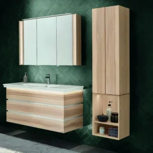 Sonderangebot Thielemeyer Fresh Massivholz Badmöbelset 801280 - Komplettset inkl. Hängeschrank / 122 cm