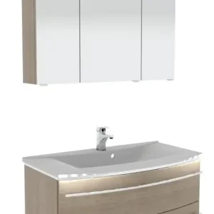 Saisonangebot Marlin 3040city Badmöbel Set mit Mineralmarmorwaschtisch - 90 cm