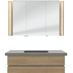 Thielemeyer Fresh Massivholz Badmöbelset Vorschlag 800081/ 800082 - 122 cm Kostenloser Rückversand
