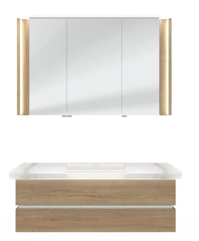 Thielemeyer Fresh Massivholz Badmöbelset Vorschlag 800080 - 122 cm Mega-Angebot