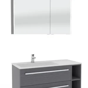 Abverkauf Marlin 3250star Badmöbel Set mit Ablage rechts - 100 cm breit