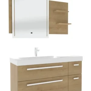 Beliebt Puris c!mano Badmöbel Set - 120 cm Ablagefläche rechts