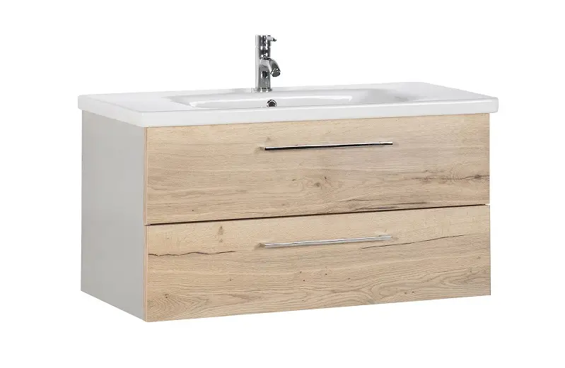Gratis Versand Marlin Bad 3400 - Waschtischset 100 cm breit - 2 Auszüge