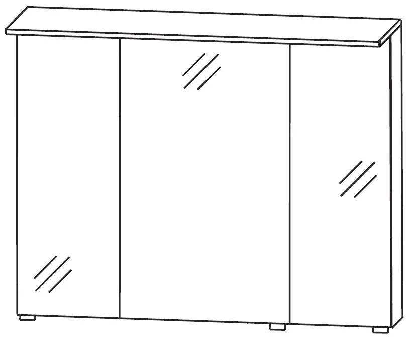 Zertifiziert Puris Quada Spiegelschrank 100 cm breit S2A531068