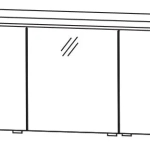 b.straight - Spiegelschrank inkl. Beleuchtung 120 cm breit Direktkauf