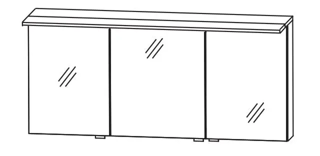 b.straight - Spiegelschrank inkl. Beleuchtung 120 cm breit Direktkauf